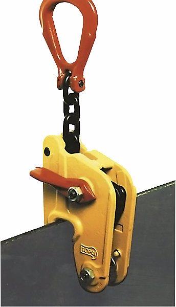 Actual product image Tractel NK 1 plate clamp, gripping range 0 - 20 mm, max. load 1500 kg.