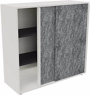 Actual product image Ceka NEOTEX sliding door cupboard with acoustic front, HxWxD 1150 x 1200 x 440 mm