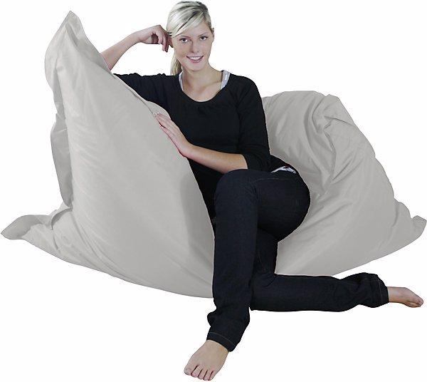 Actual product image Kinzler XXL giant beanbag, WxD 1800 x 1400 mm, silver.