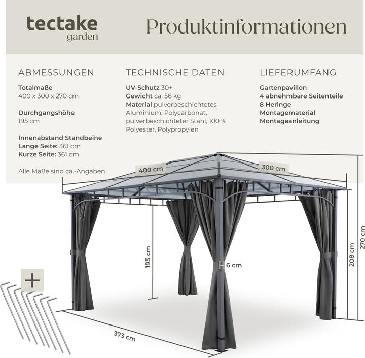 Image du produit tectake Caracas (397 cm, 297 cm)