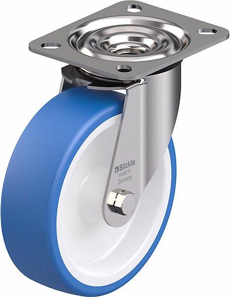 Produktbild Blickle TPU-Rad, Edelstahl-Gehäuse mit Platte