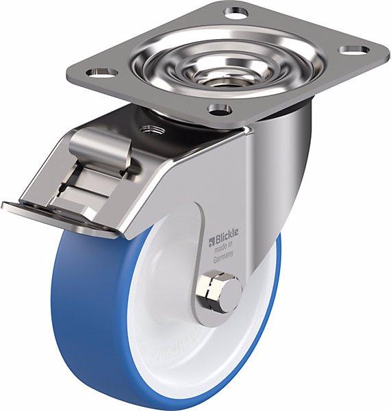 Blickle TPU-Rad, Edelstahl-Gehäuse mit Platte