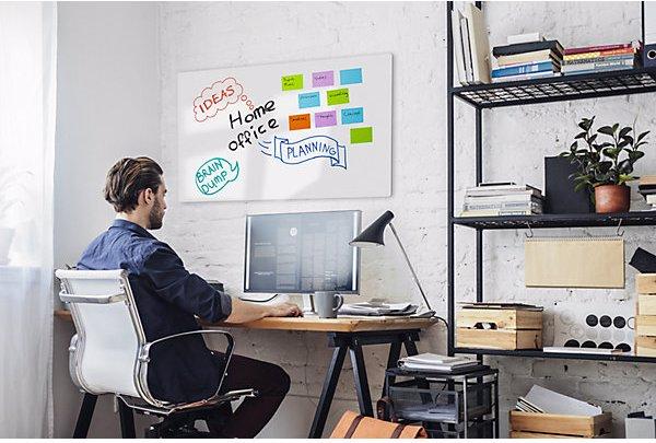 Actual product image smiT Whiteboard, frameless, enamelled steel, white, WxHxD 980 x 980 x 7 mm, with
