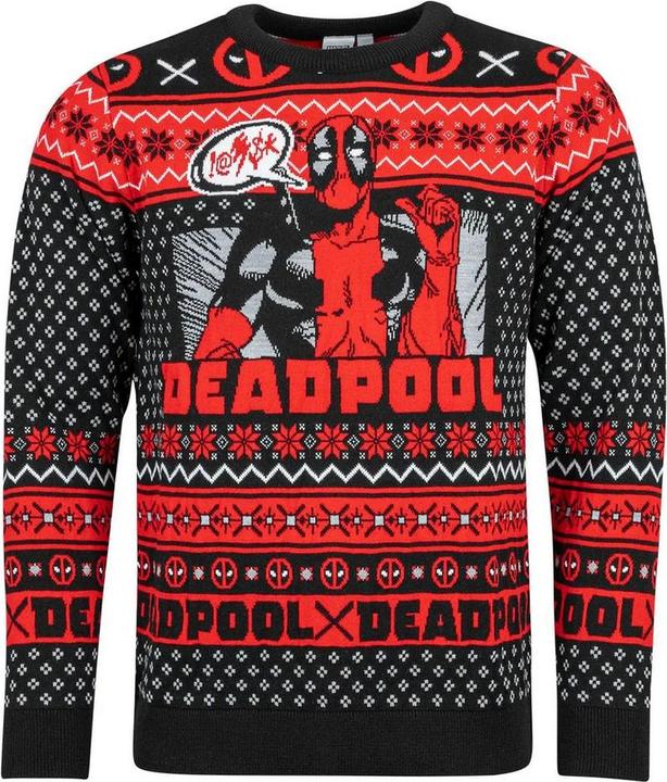 Actual product image Deadpool Unisex Adult Show Off Jumper (M)