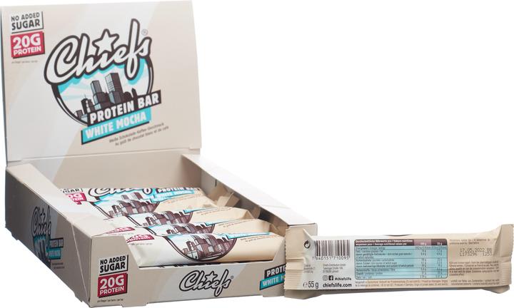Produktbild Chiefs Protein Bar (Weisse Schokolade, 12 Stk., 660 g)
