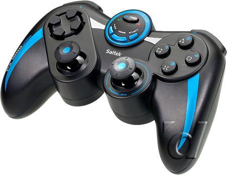 Produktbild Saitek PS1000 Dual Analog Pad (PC/PS2/PS3) - black/blue (PS2, PS3, PC)