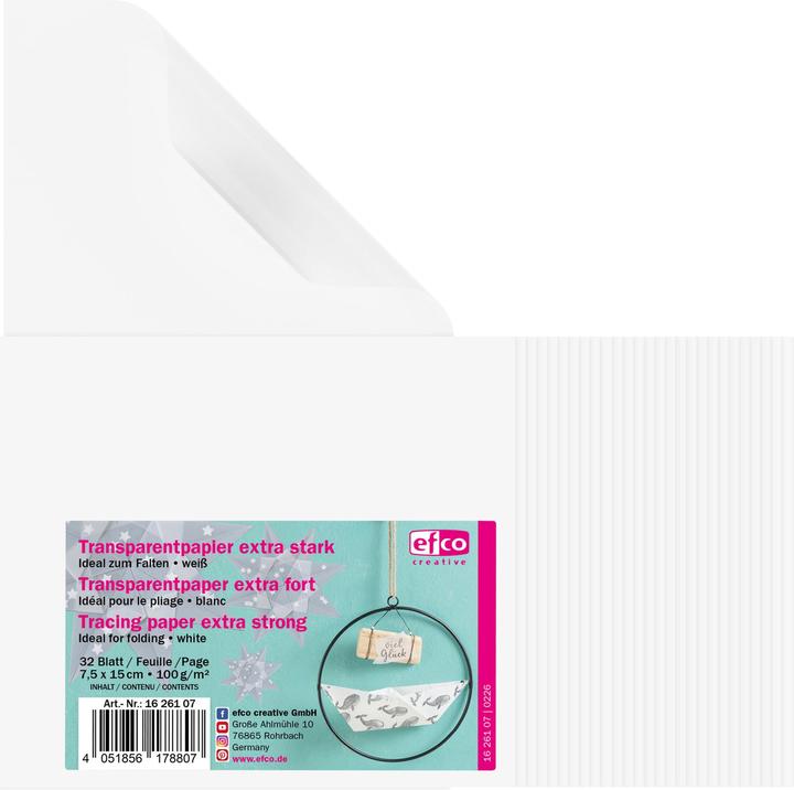 Image du produit Efco Papier transparent à plier "Extra fort (100 g/m², 32 x)