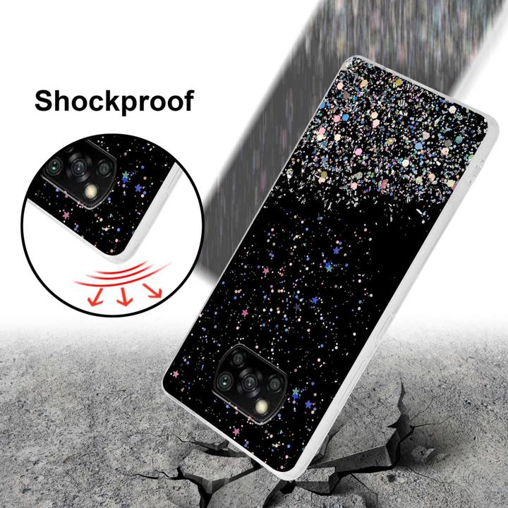 Immagine prodotto Cadorabo Custodia per Xiaomi POCO X3 NFC TPU funkelnder Glitter (Xiaomi Poco X3 NFC)