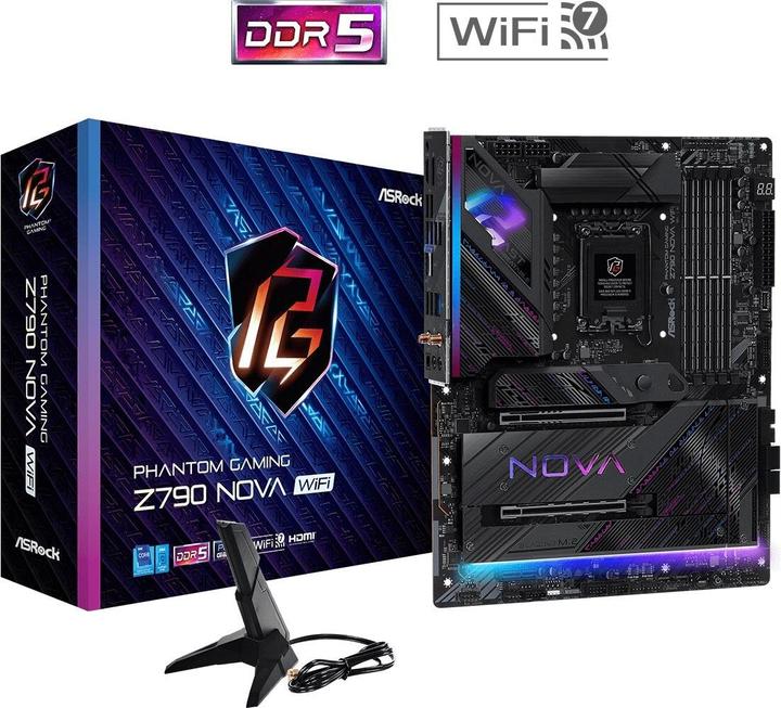 Image du produit AsRock Z790 Nova WiFi 1700 HDMI/DP DDR5 (LGA 1700, Intel Z790, ATX)