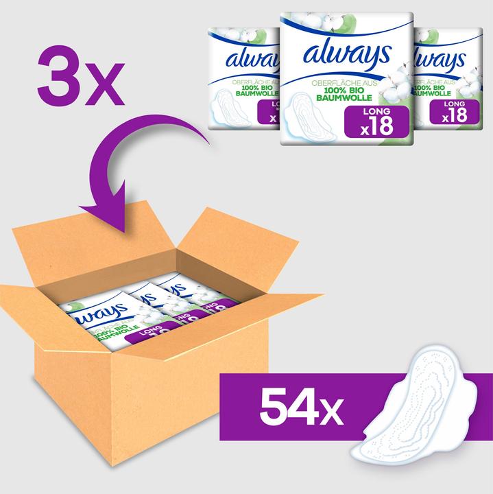 Produktbild Always Cotton Protection (54 x, Damenbinden)