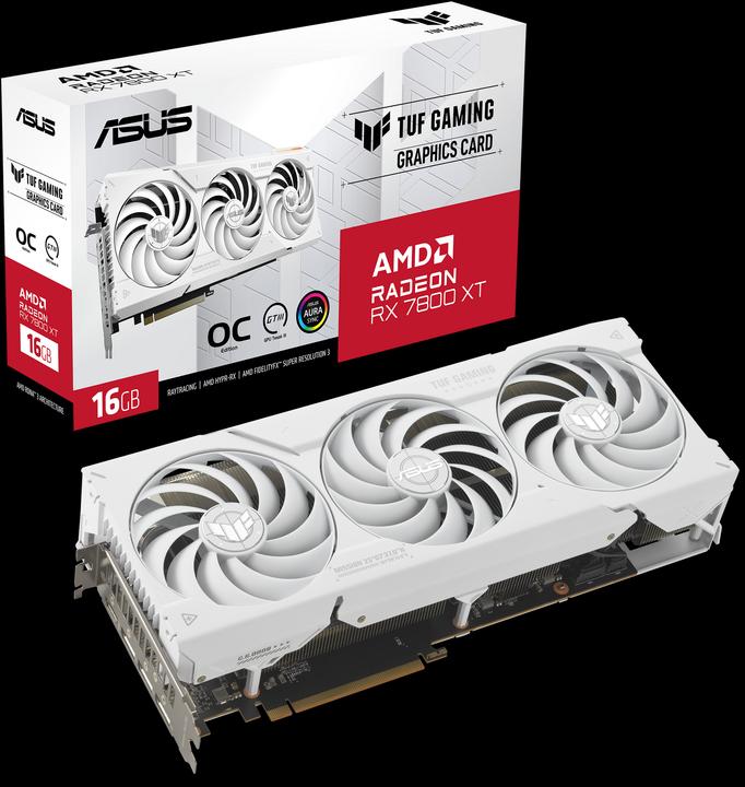Actual product image ASUS TUF Gaming Radeon RX 7800 XT White OC Edition (16 GB)
