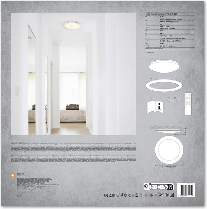 Immagine prodotto Ledvance ORBIS SPARKLE 460MM 24W REMOTE-CCT LEDV (2600 lm)