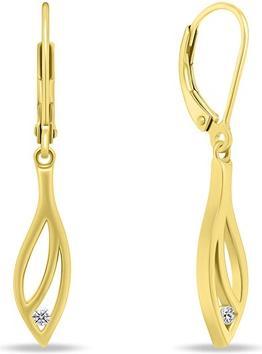 Actual product image Brilio Silver - Decent gold-plated earrings with zircons EA894Y