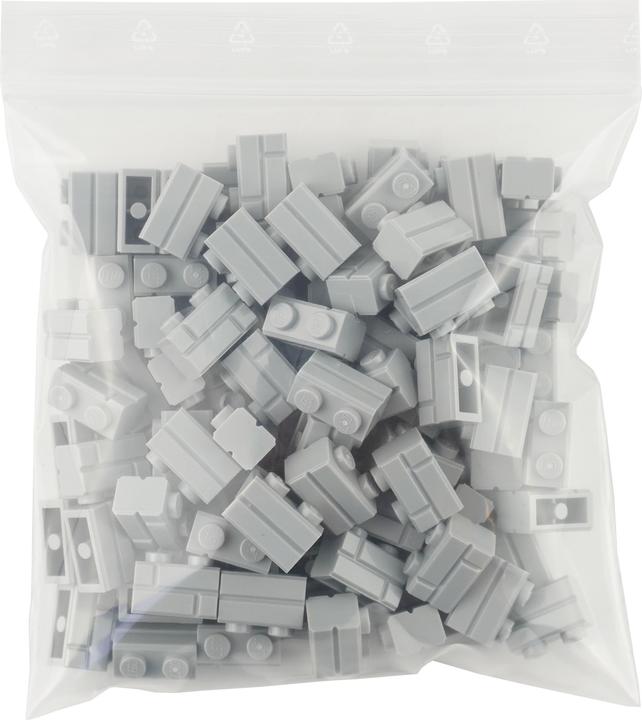 Immagine prodotto LEGO Mattoni da parete 1x2 Grigio chiaro - 100 pezzi - Grigio azzurro 98283 (98283, Accessori LEGO)