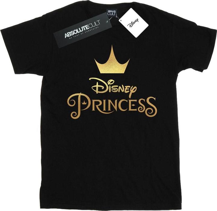 Actual product image Disney Girls Princess Crown Logo Cotton T-Shirt (152, 158)