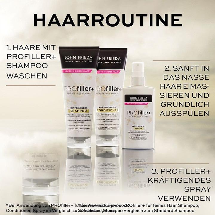 Nutritional values and ingredients John Frieda ProFiller+ Shampoo 75ml (75 ml, Liquid shampoo)