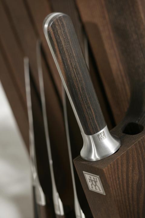 Actual product image Zwilling Twin 1731 knife block 7 pcs. brown, ash