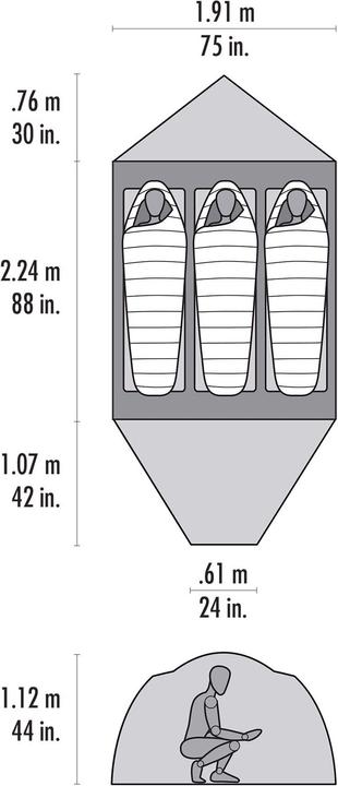 Produktbild Msr Remote 3 (Kuppelzelt, 3.69 kg, 3 Personen)