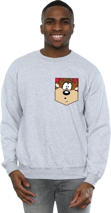 Produktbild Looney Tunes Tasmanian Devil Face Faux Pocket Sweatshirt (3XL)