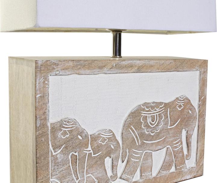 Produktbild DKD Home Decor Desk lamp White Brown Mango wood 50 W 220 V 33 x 12 x 41 cm