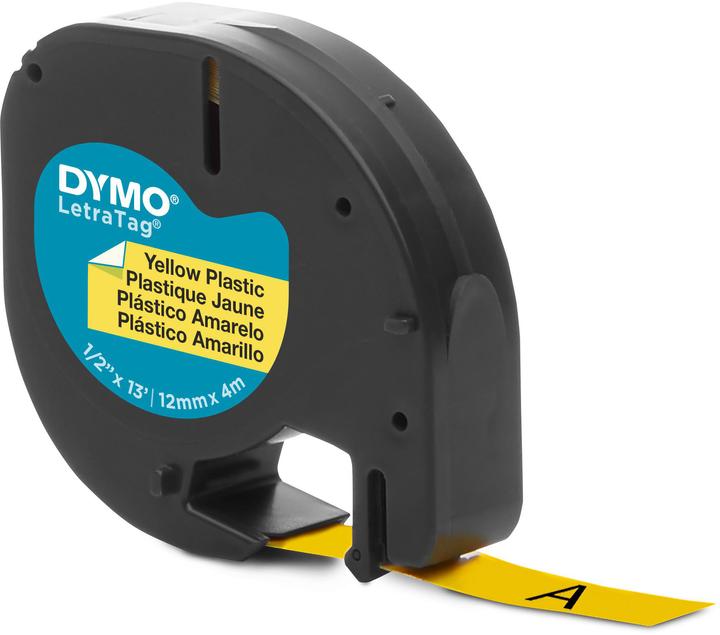Dymo Plastikband schwarz auf gelb (1.20 cm, Gelb)