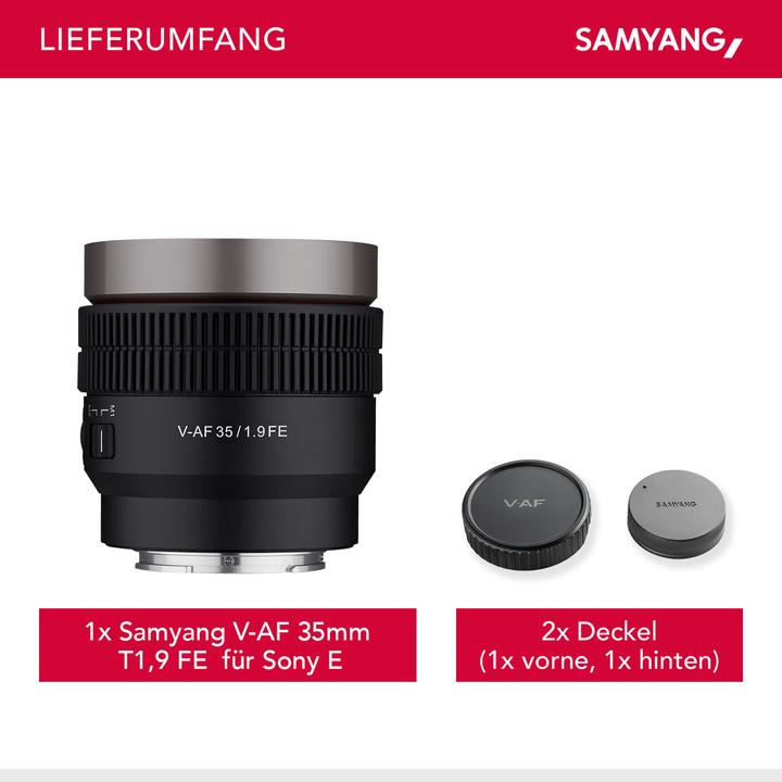 Image du produit Samyang V-AF 35mm f/1.9 FE Sony E (Sony E, Plein format)