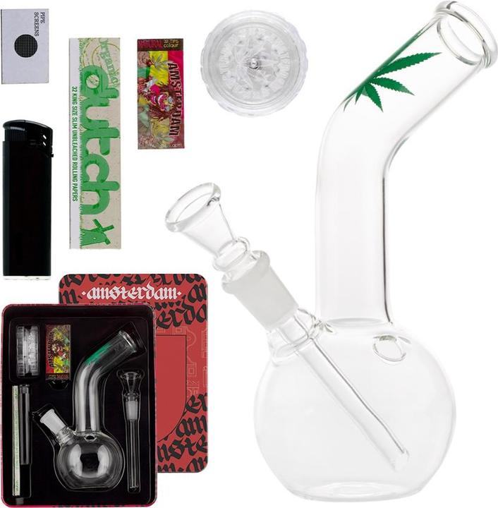 Image du produit G-Rollz Leaf Bong giftset with 1 x bang - 1 x grinder - 1 x lighter - 5 x screen