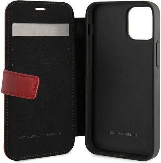 Image du produit Ferrari FEOGOFLBKP12SRE iPhone 12 mini 5,4" czerwony/red book Off Track Perforated (Apple iPhone 12 mini)