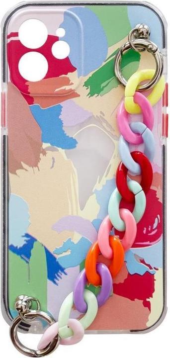 Produktbild Hurtel Color Chain Case gel flexible elastic case cover with a chain pendant for iPhone 13 mini multicolour