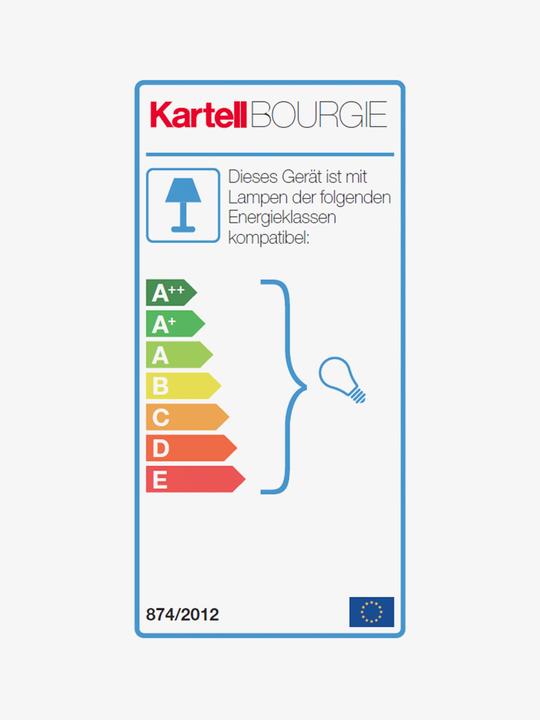 Label énergétique Kartell Lampe de table noire (240 lm, E27)