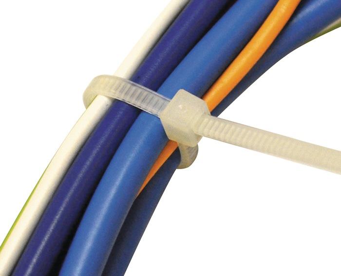 Actual product image SapiSelco Cable tie SEL.FIT length 200 mm width 3.5 mm ( 4000900691 ) (Plastic cable ties, 200 mm, 100 pcs.)