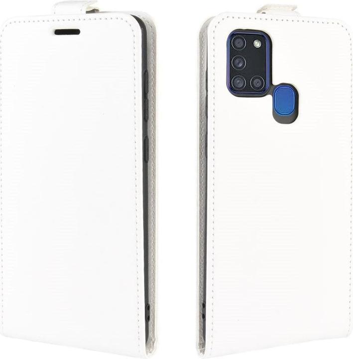 Produktbild Cover-Discount Galaxy A21s - Klassisches Flip Case vertikal weiss (Samsung Galaxy A21s)