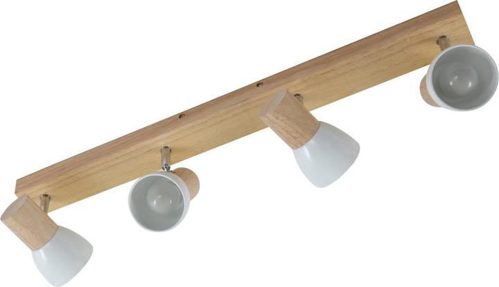Image du produit Lindby Plafonnier en bois Thorin, quatre flammes (E14)
