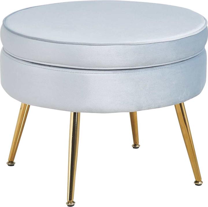 SalesFever Seat pouf silver blue