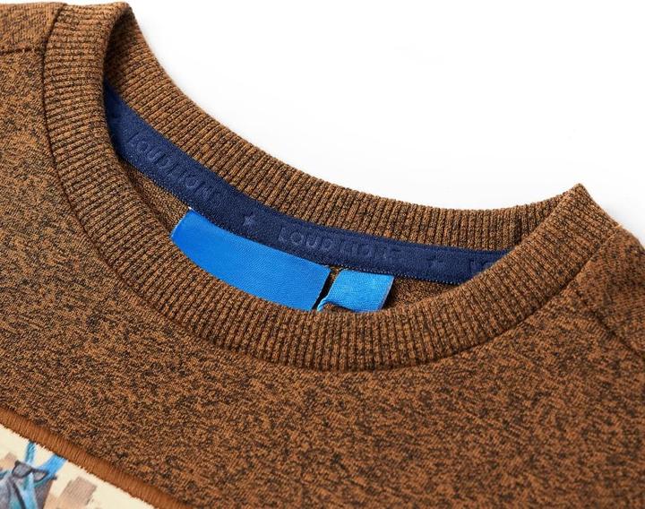 Produktbild VidaXL Kinder-Langarmshirt Cognac Melange 92,Material: 50 (92)