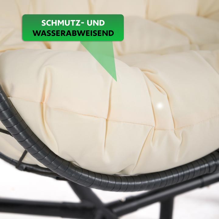 Produktbild ® Hängesessel Twin mit Gestell & weichem Kissen für 2 Personen (200 kg)
