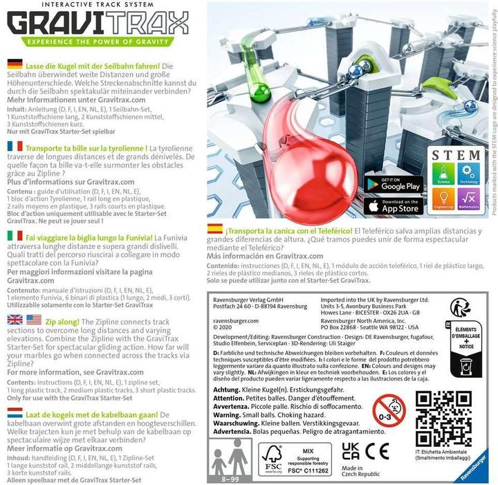 Actual product image Ravensburger GraviTrax Gravitrax extension set - Zipline