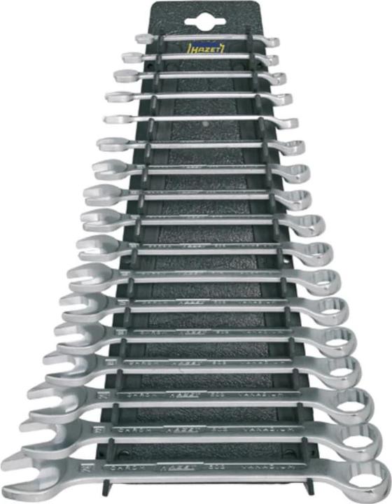 Produktbild HAZET Ring-Maulschlüssel Satz 603/17N ∙ Aussen Doppel-Sechskant Profil ∙ 7 - 27 ∙ Anzahl Werkzeuge: … (7 mm, 8 mm, 9 mm, 10 mm, 11 mm, 12 mm, 13 mm, 14 mm, 15 mm, 16 mm, 17 mm, 18 mm, 19 mm, 21 mm, 22 mm, 24 mm, 27 mm)