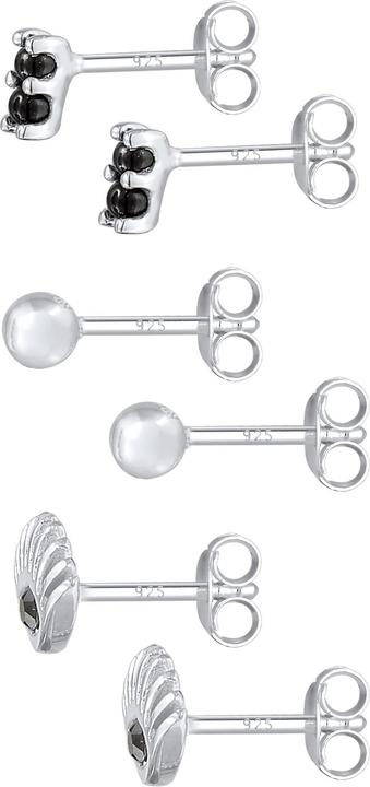 Actual product image Elli Evil Eye, crystal stud earrings, ball (Synthetic pearl, Glass crystal, 925 Sterling silver)