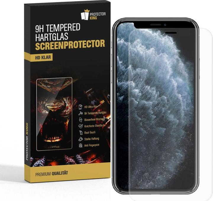 Actual product image Protectorking 3x 3D A++ real tempered 9H armoured glass CLEAR (3 Piece, Apple iPhone 11 Pro Max)