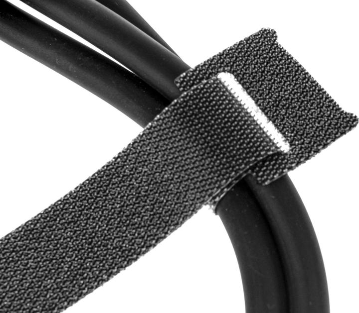 Actual product image Bemero Velcro cable tie 16015BK-MP 10 pcs. (Velcro cable ties, 160 mm, 10 pcs.)