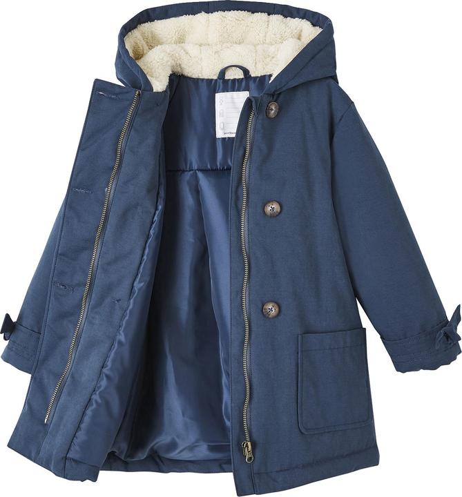 Actual product image Vertbaudet Girls' winter jacket with hood, recycled polyester padding (98)