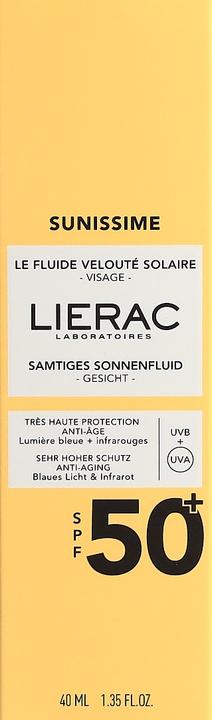 Actual product image Lierac Sunissime (Sun cream face, SPF 50+, 40 ml, 76 g)