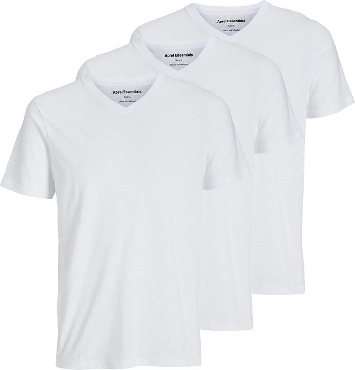 Aprel 3er-pack Einfarbig V-Ausschnitt T-shirt T-shirt