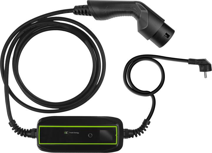 GreenCell EV16 - Zwart - LCD - Zwart - AC - IP66 - Type 2 (Type 2, 3.60 kW, 16 A, CEE 7/7)