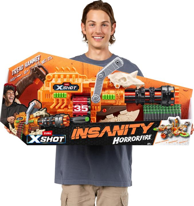 Actual product image Zuru Insanity HorrorFire Dread Hammer (48 Darts)