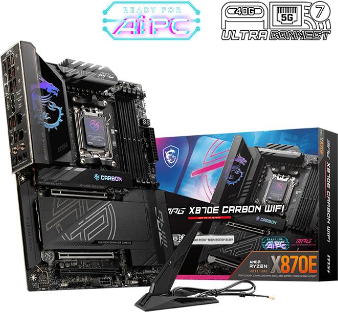 Produktbild MSI MPG X870E Carbon WiFi (AM5, AMD X870E, ATX)