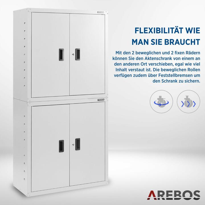 Produktbild Arebos Aktenschrank (180 x 90 x 40 cm)