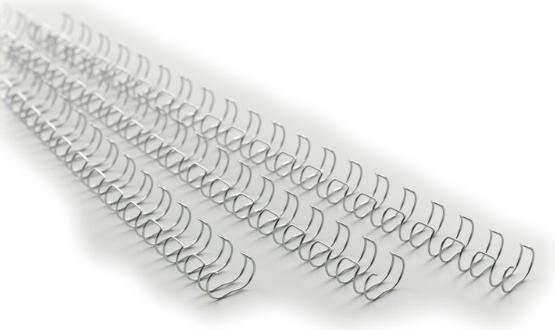 Produktbild GBC Binderücken Draht, 12 mm, 21 Ringe, silber