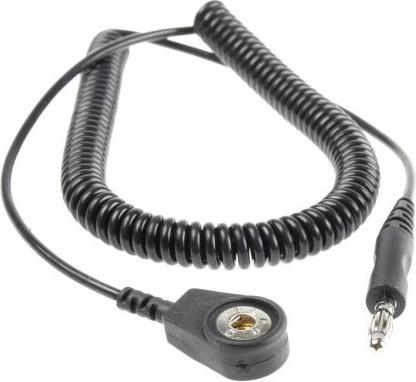 Rs Pro ESD-Erdungskabel mit Kabel Einadrig, 4mm Druckknop (Statikschutz)